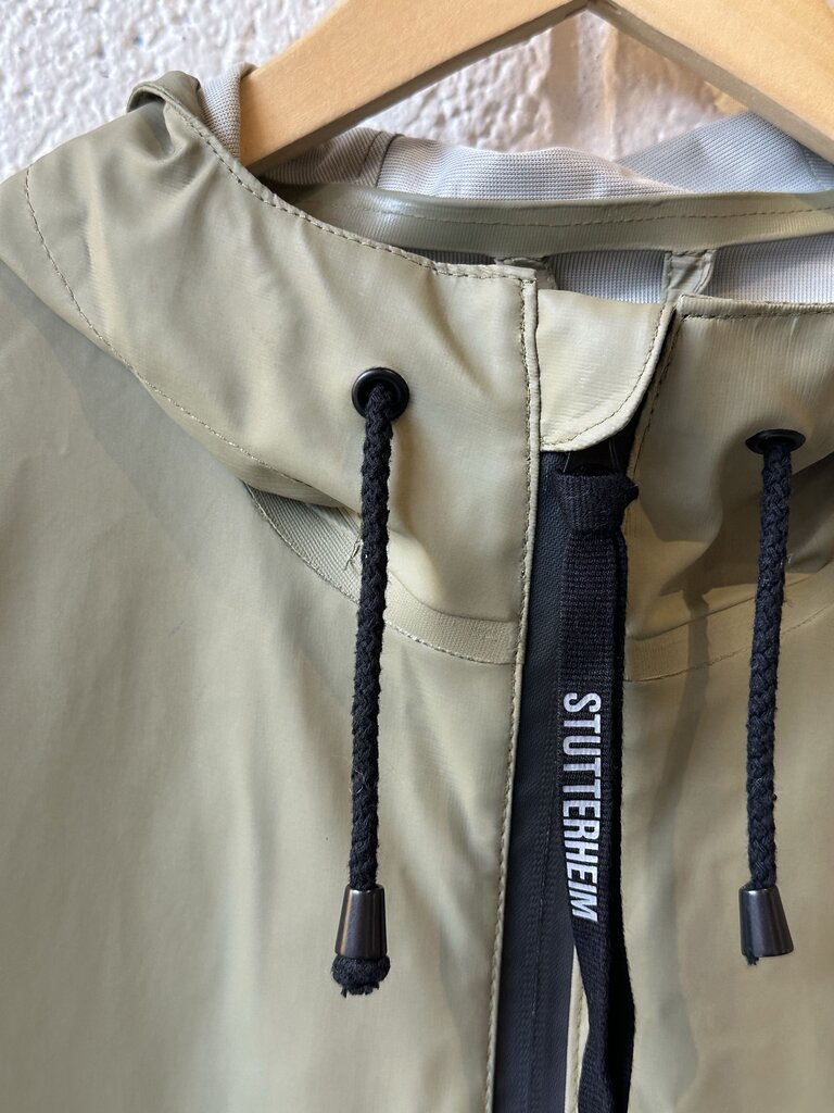 Stutterheim Lightweight A-Line Rain Jacket (as is: inside staining)