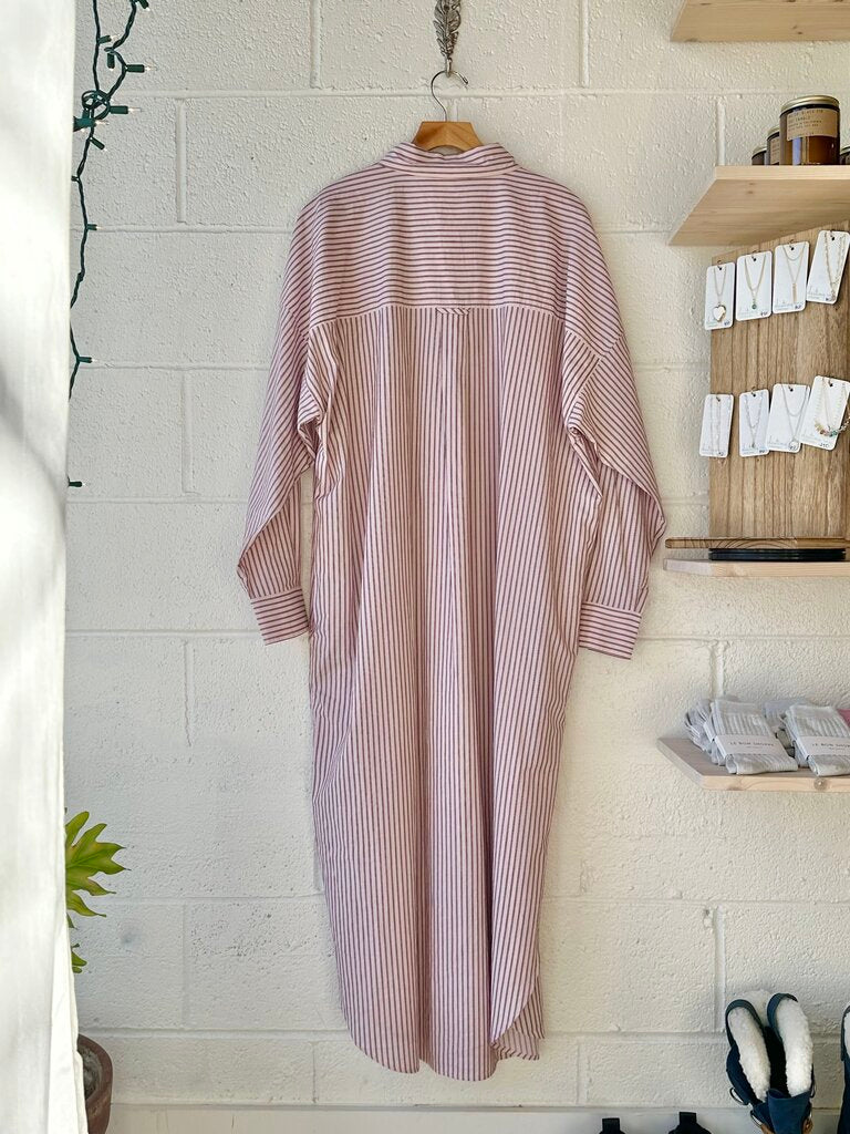 NEW Mamene 'Phoebe' shirt dress in rose stripe