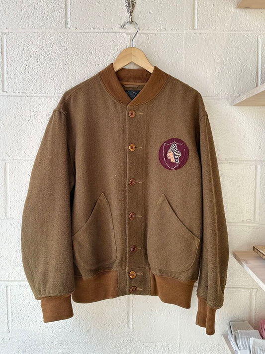 Double RL wool varsity jacket (as found)
