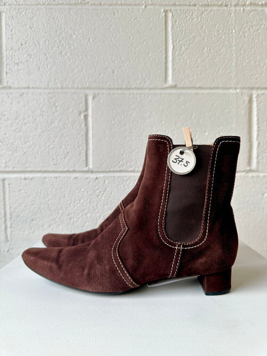 Tod's suede chelsea heel boots