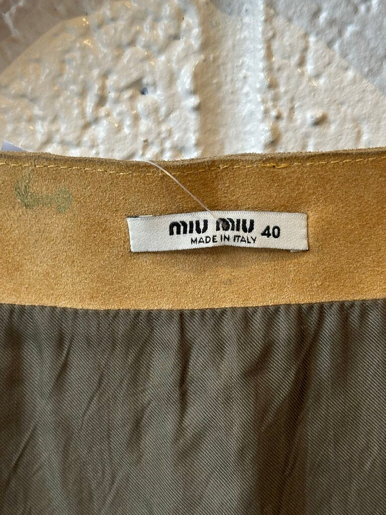 Miu Miu sleeveless leather midi dress