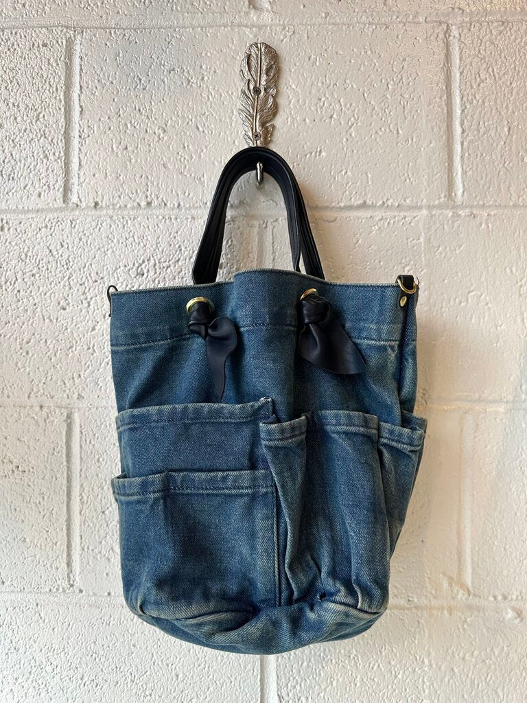 Clare V. Marine Denim Handbag