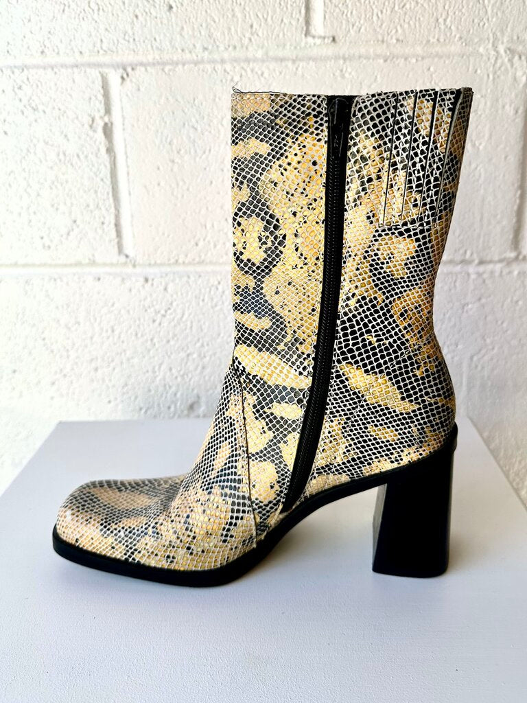 Vintage Mainframe Snakeprint Booties