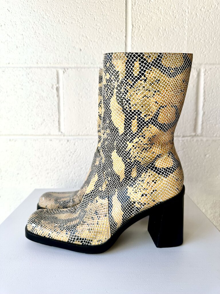 Vintage Mainframe Snakeprint Booties