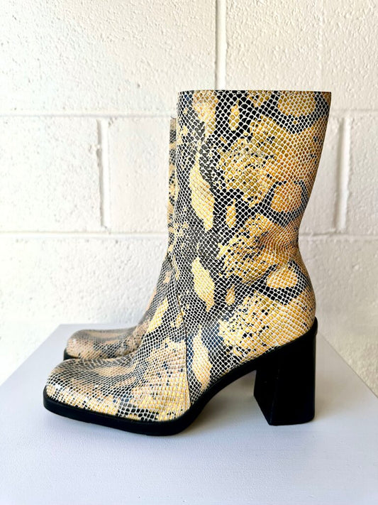 Vintage Mainframe Snakeprint Booties