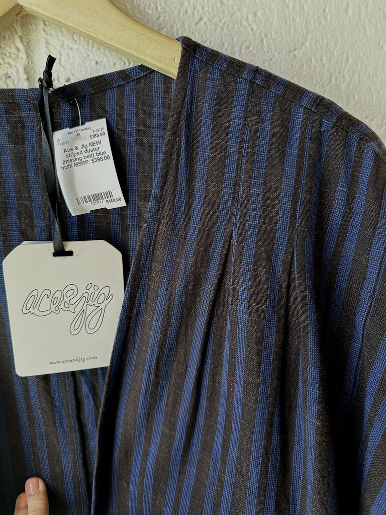 Ace & Jig NEW striped duster (missing belt)