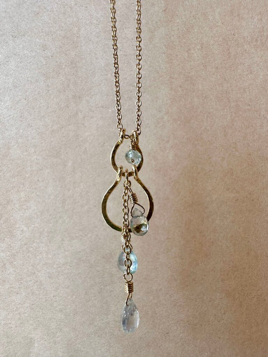 Bo J.C. gem double circle necklace