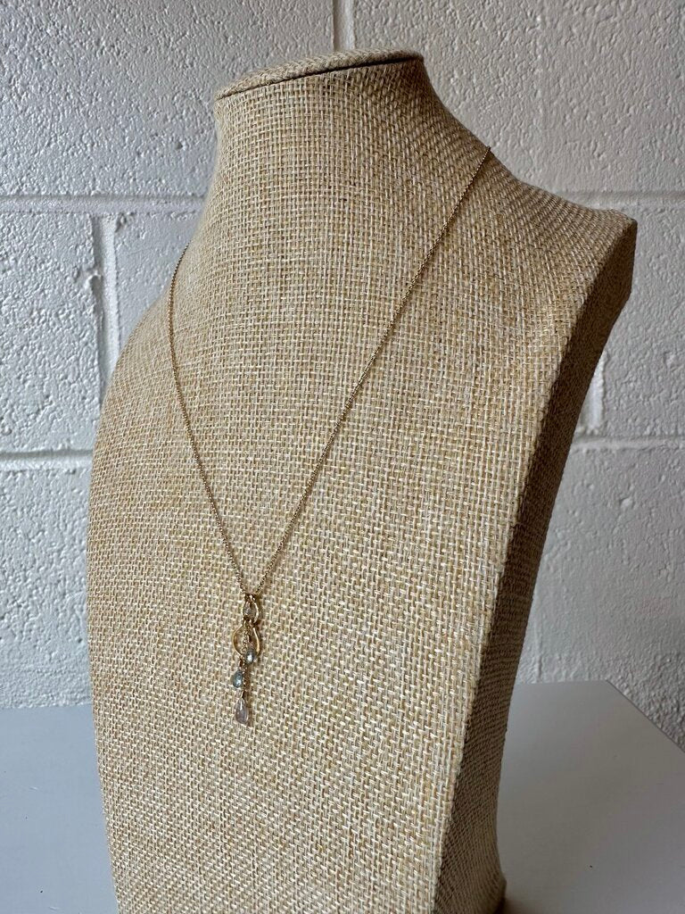 Bo J.C. gem double circle necklace