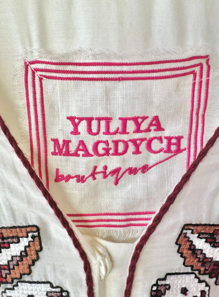 Yulia Magdych Embroidered Cotton Tunic Top