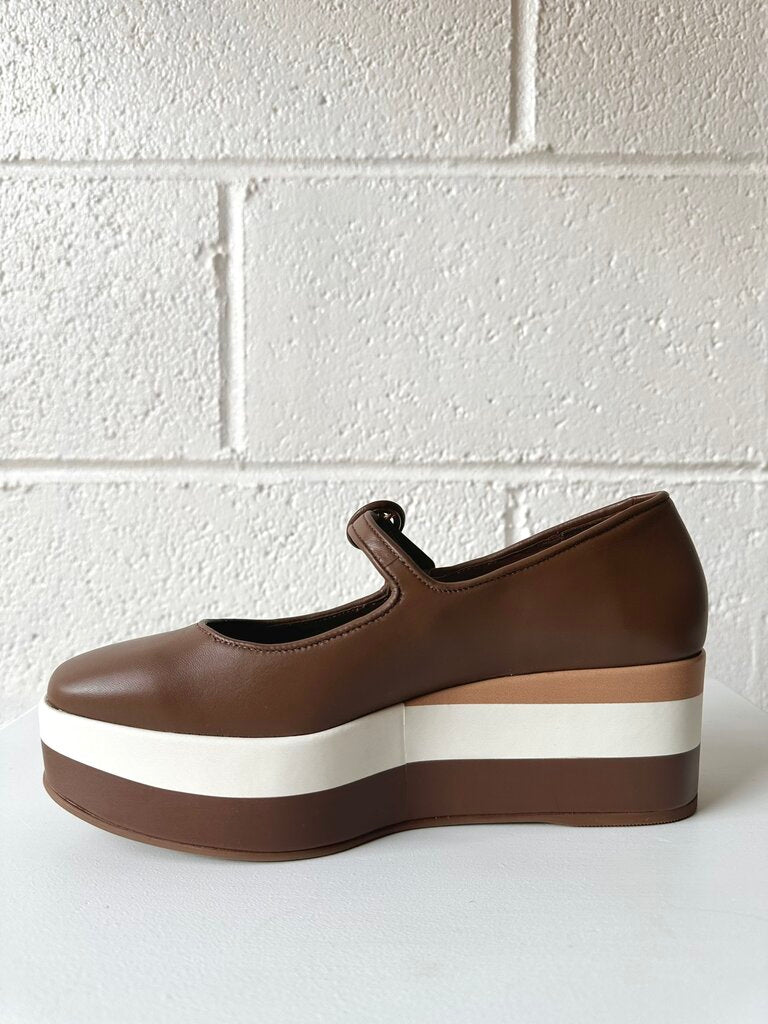 NEW Larroude 'Blair Flatform' leather Mary Janes