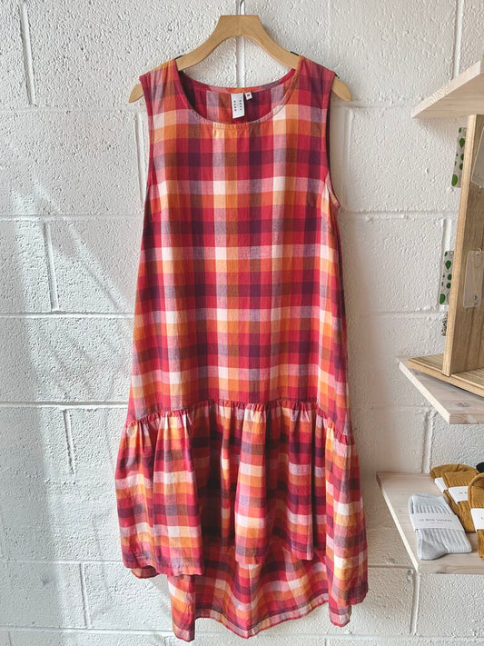 Osei Duro Sleeveless Plaid Midi Dress