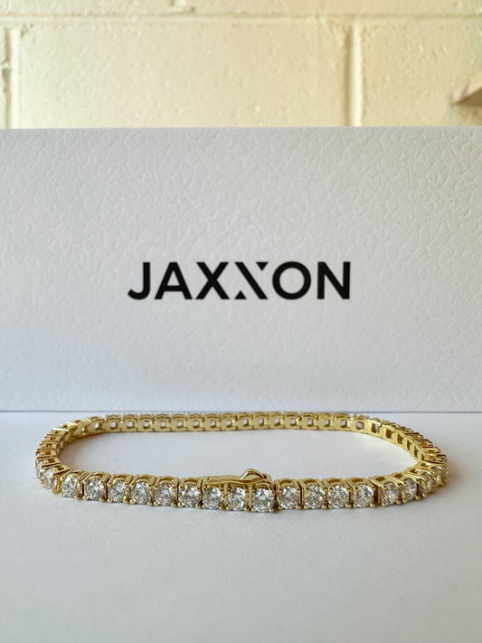 Jaxxon 14k gold tennis bracelet