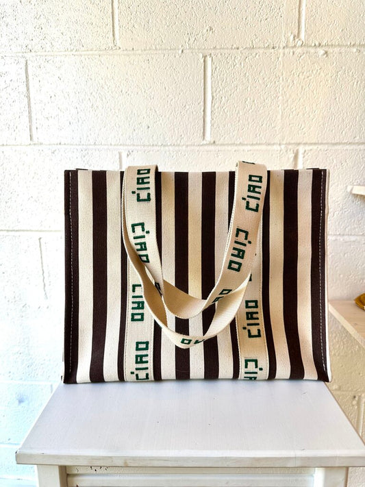 Clare V. 'Noemie' canvas striped tote