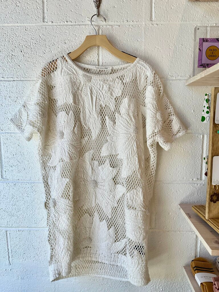 Isabel Marant Etoile 'Caty' embroidered net mini dress