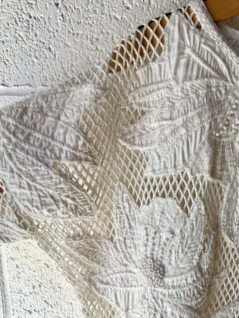 Isabel Marant Etoile 'Caty' embroidered net mini dress
