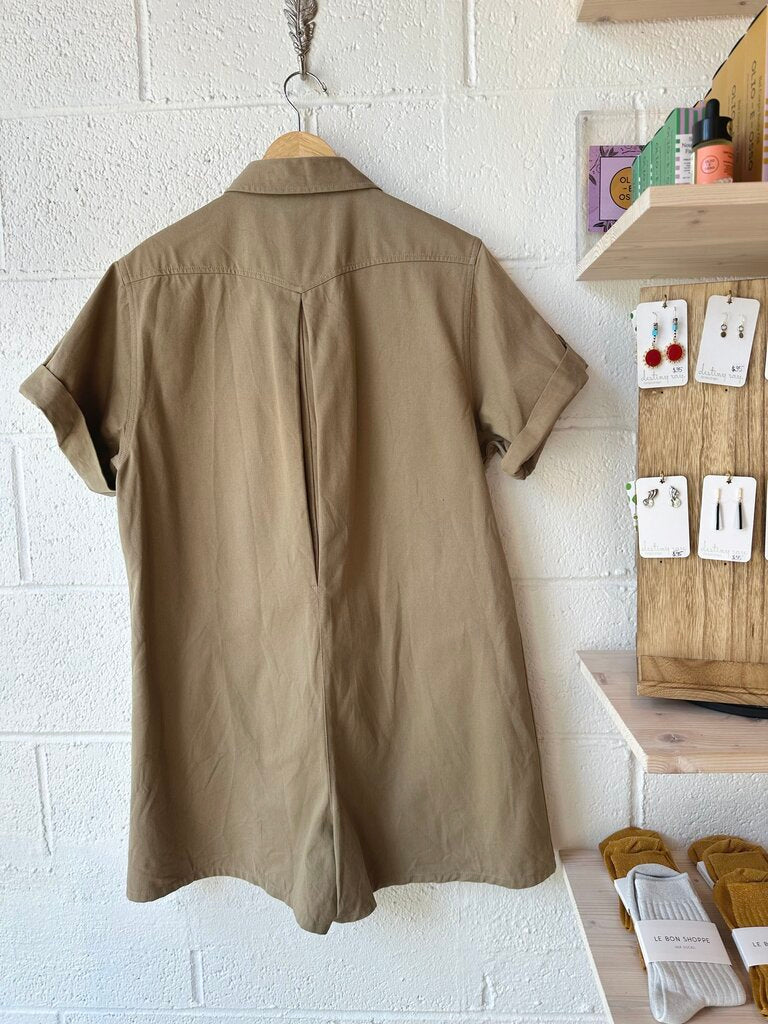 Clare V. cotton shorts romper