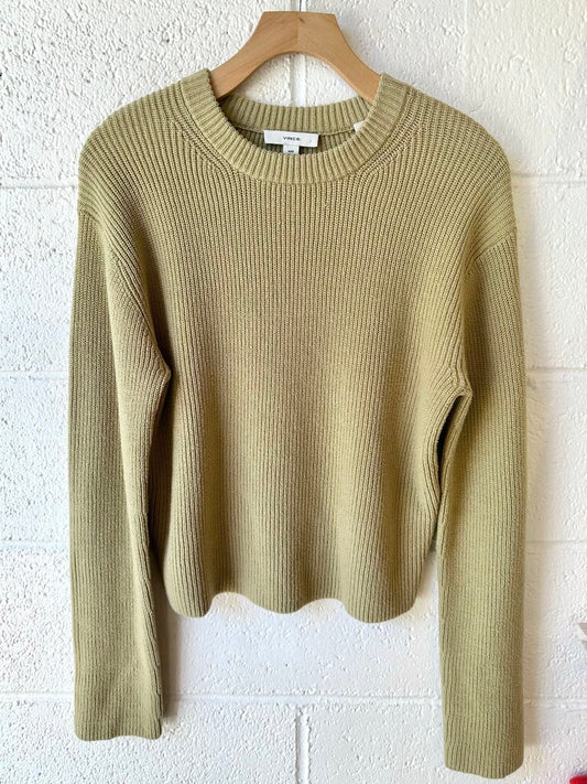 NEW Vince Cotton Ribbed Sweater