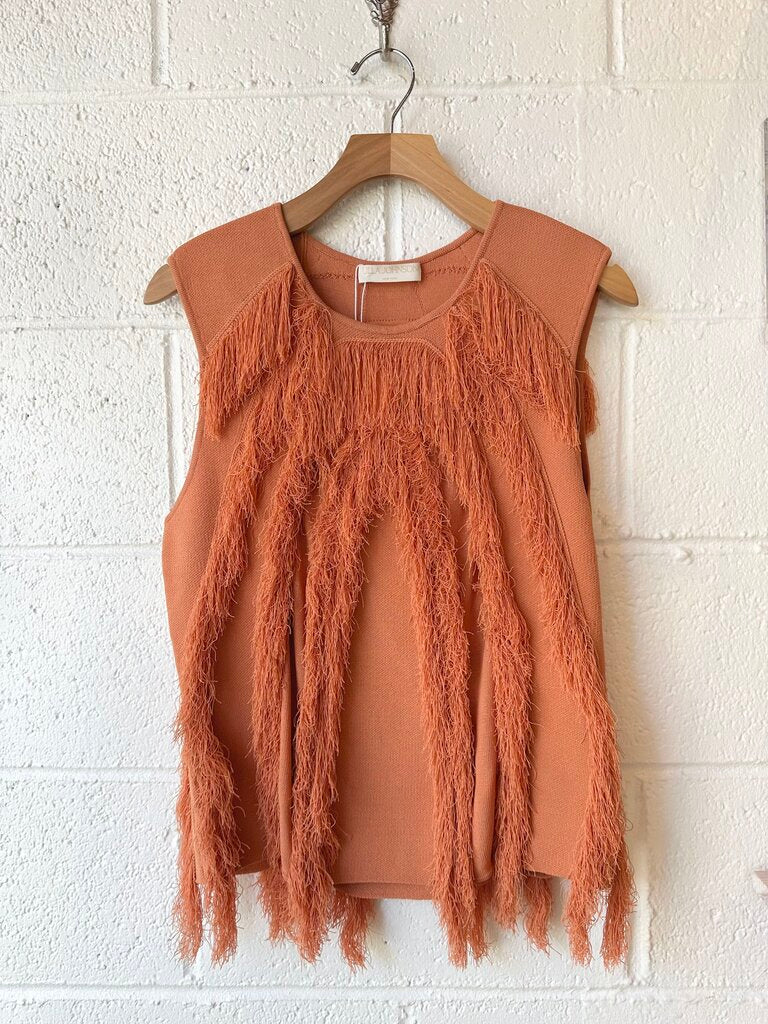 NEW Ulla Johnson 'Bonnie / Astrid' fringe knit top/skirt SET