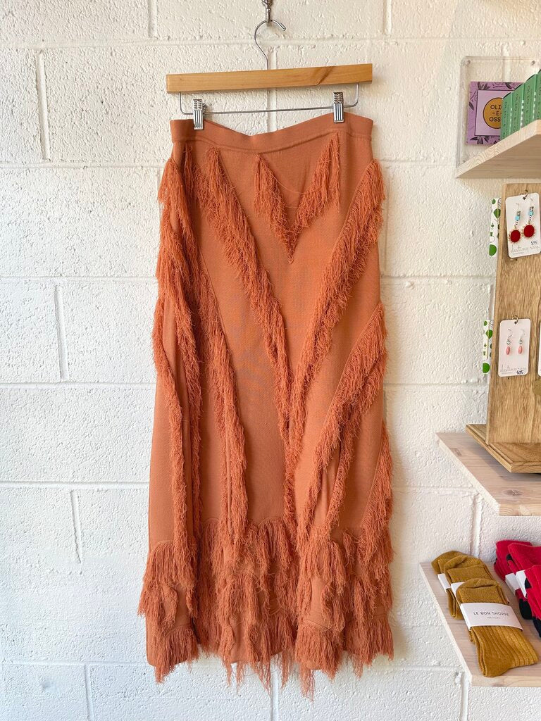 NEW Ulla Johnson 'Bonnie / Astrid' fringe knit top/skirt SET