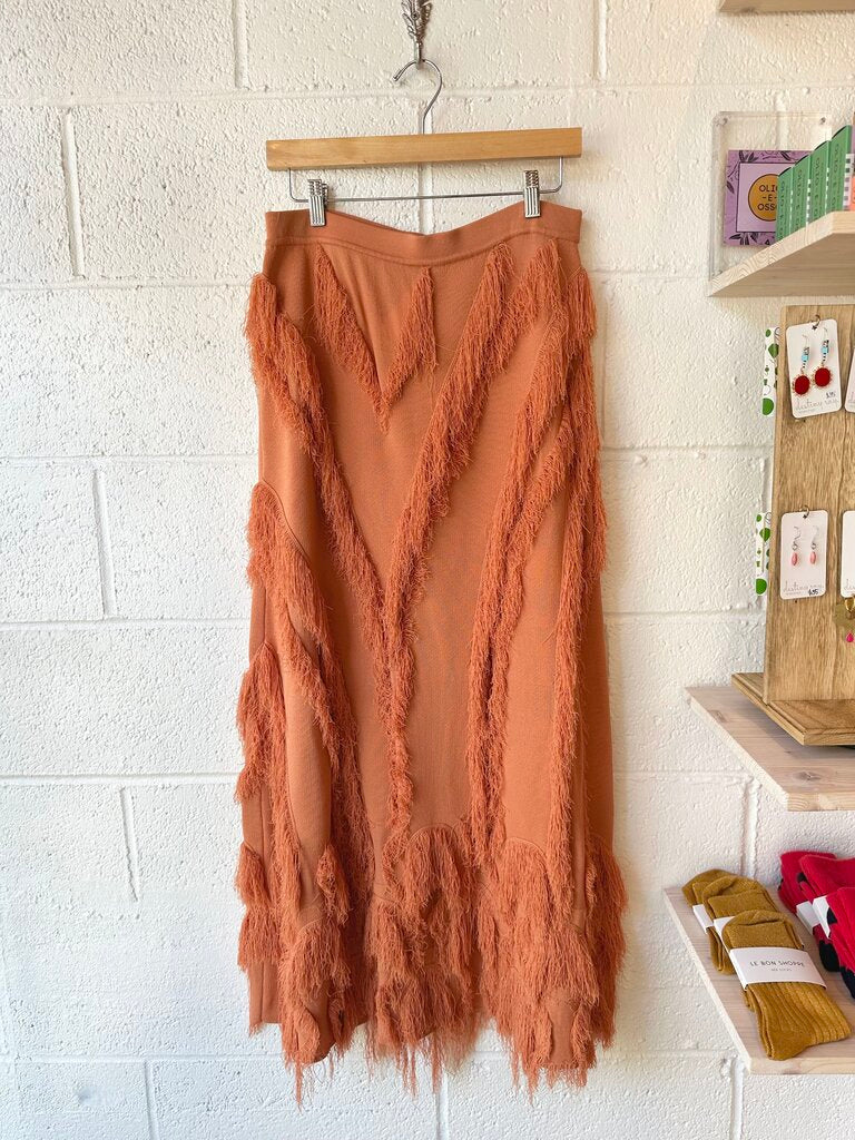 NEW Ulla Johnson 'Bonnie / Astrid' fringe knit top/skirt SET