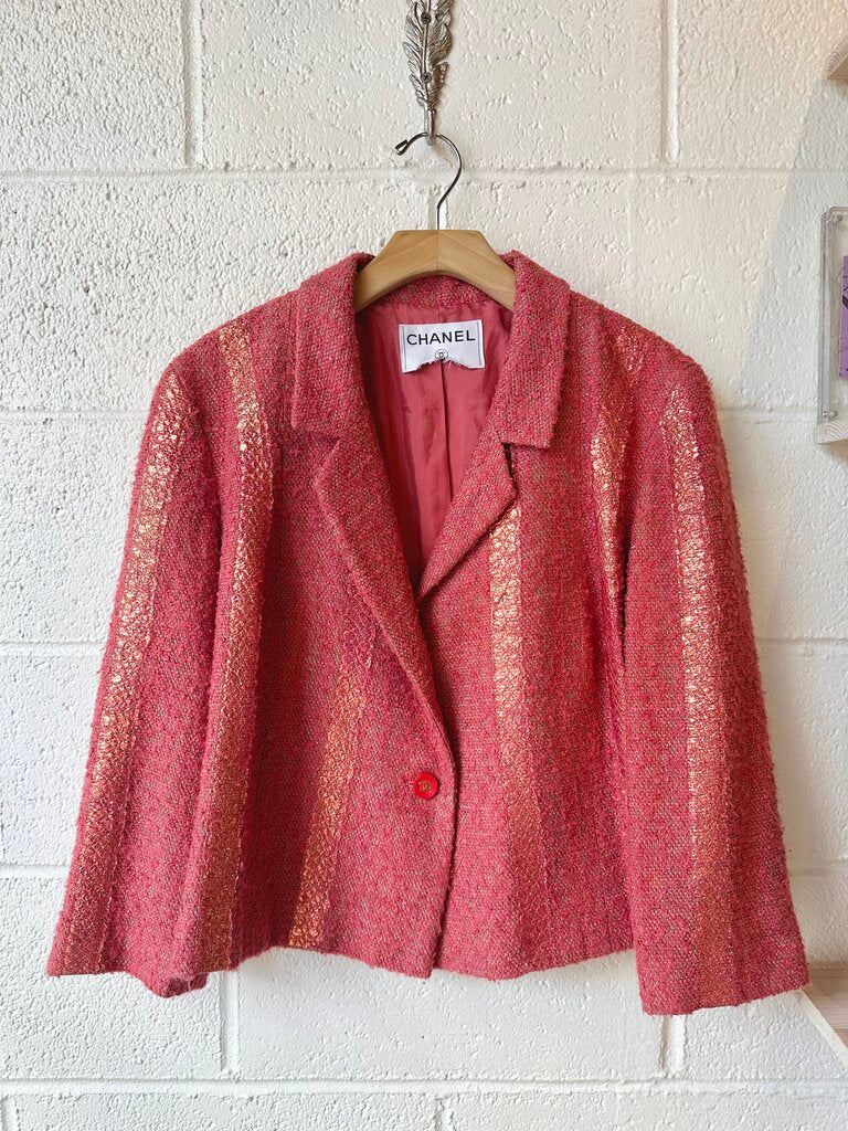 Vintage Chanel tweed boucle skirt / jacket SET