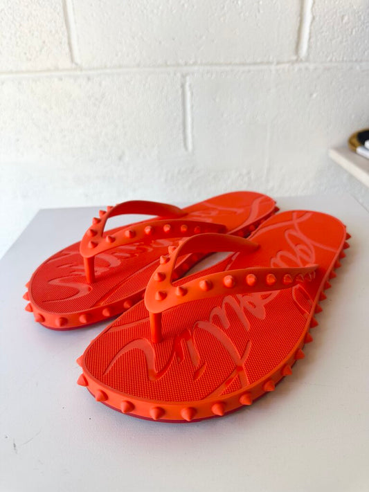 NEW Christian Louboutin 'Super Loubi' studded flip flop sandals