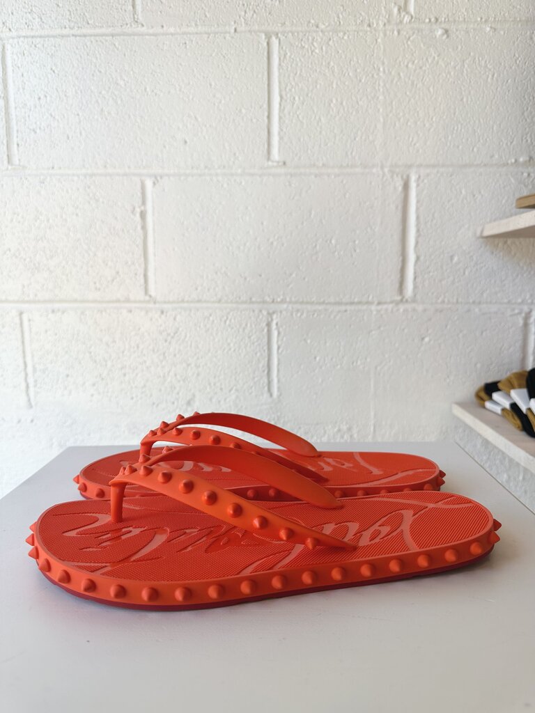 NEW Christian Louboutin 'Super Loubi' studded flip flop sandals