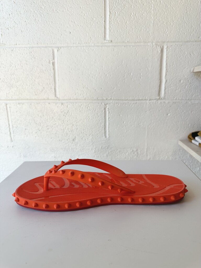 NEW Christian Louboutin 'Super Loubi' studded flip flop sandals