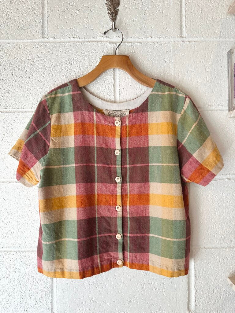 Ace & Jig 100% cotton plaid top/skirt SET