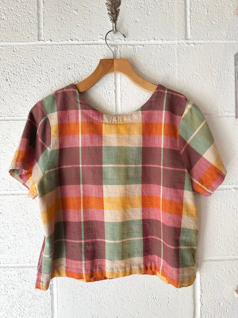 Ace & Jig 100% cotton plaid top/skirt SET