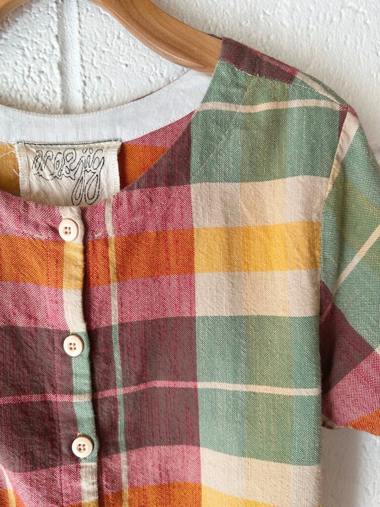 Ace & Jig 100% cotton plaid top/skirt SET