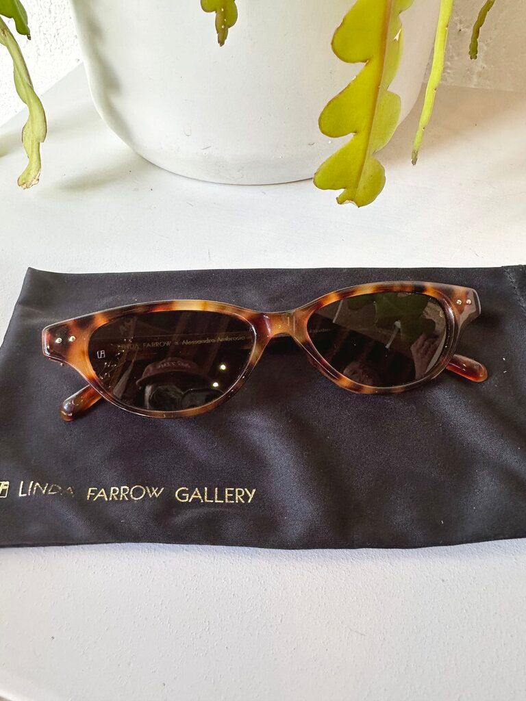 Linda Farrow 'Alessandra' tortoise cat eye sunglasses