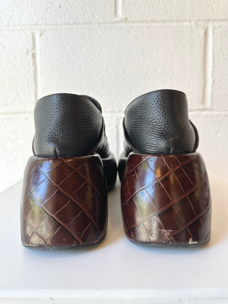 Loewe 'Mock-Crock Wedge Penny Loafers'