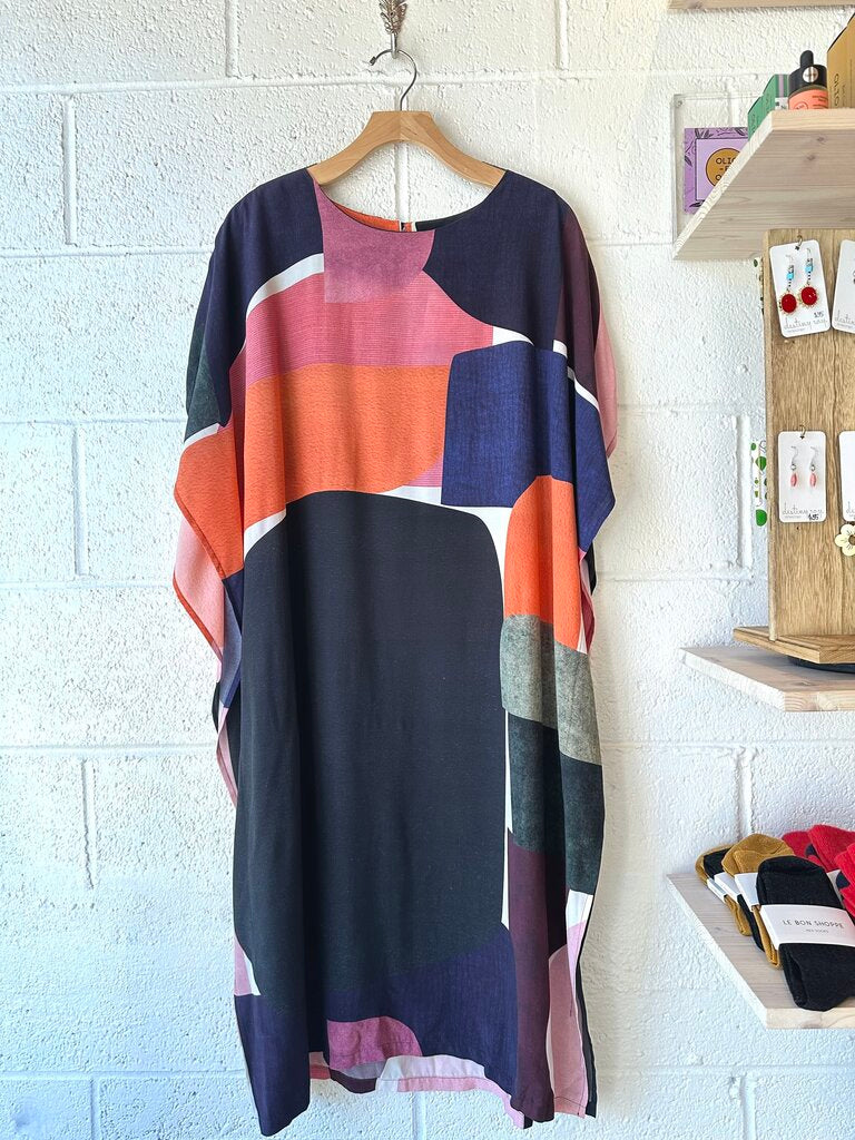 ELK 'Cirkel' print midi dress