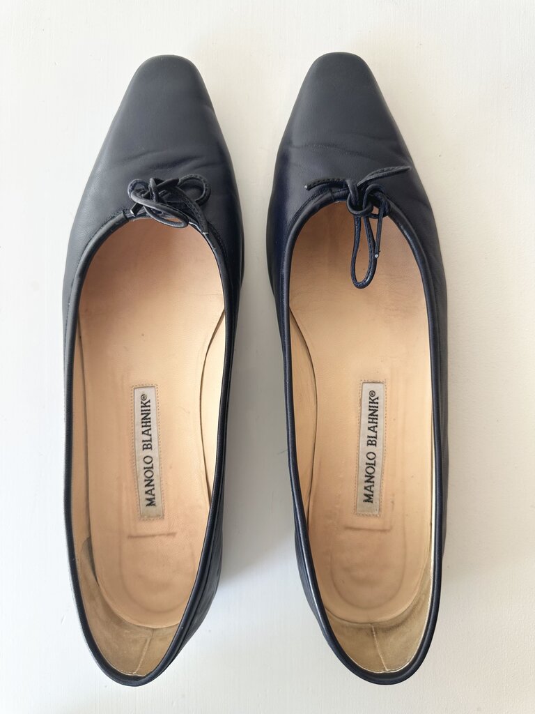 Manolo Blahnik Pointed Toe Ballet Flat