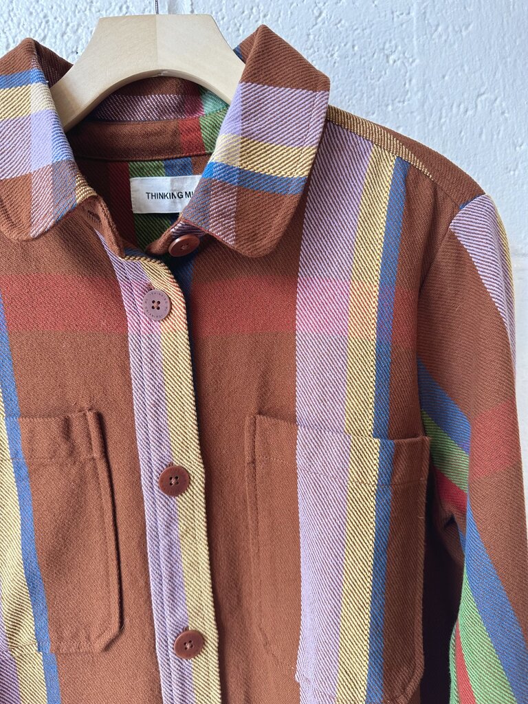 Thinking Mu 'Norita' 100% cotton plaid shacket