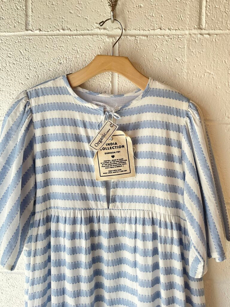 New India Collection x Emerson Fry Striped Organic Cotton Midi Dress