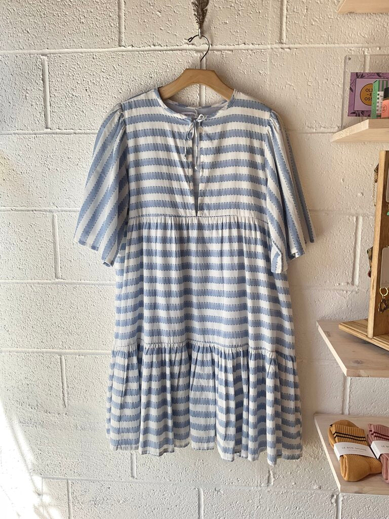 New India Collection x Emerson Fry Striped Organic Cotton Midi Dress