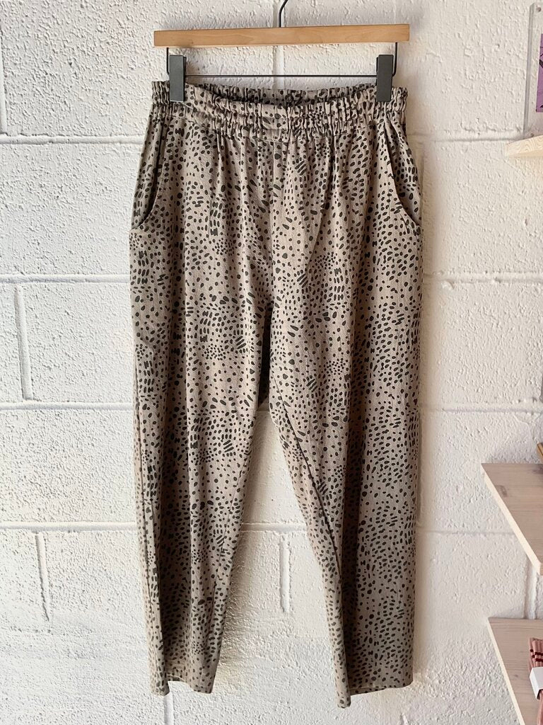 PO-EM NEW ‘Deck’ cotton animal print pants