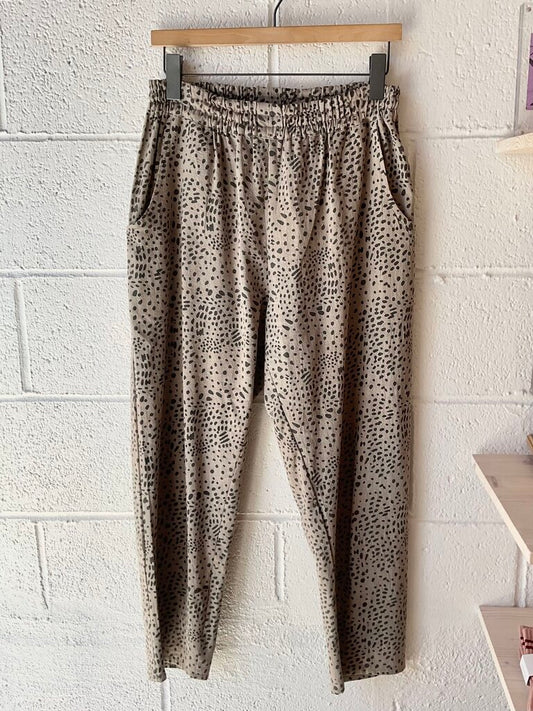PO-EM NEW ‘Deck’ cotton animal print pants
