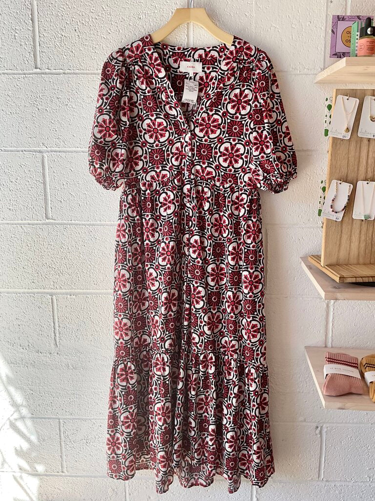 Xirena Red Floral Maxi Dress