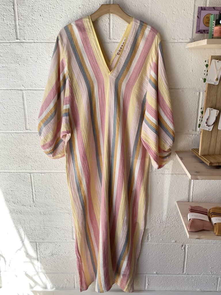 Summer Caftan Striped Gauze Caftan