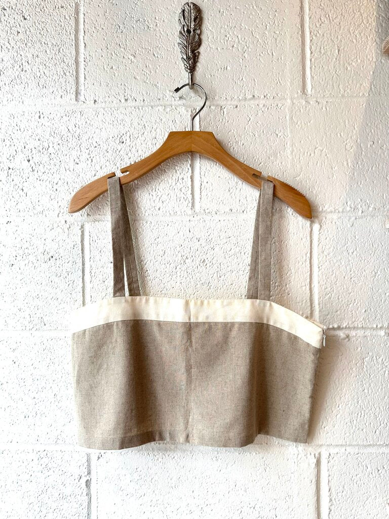 Harly Jae linen/cotton crop tank top