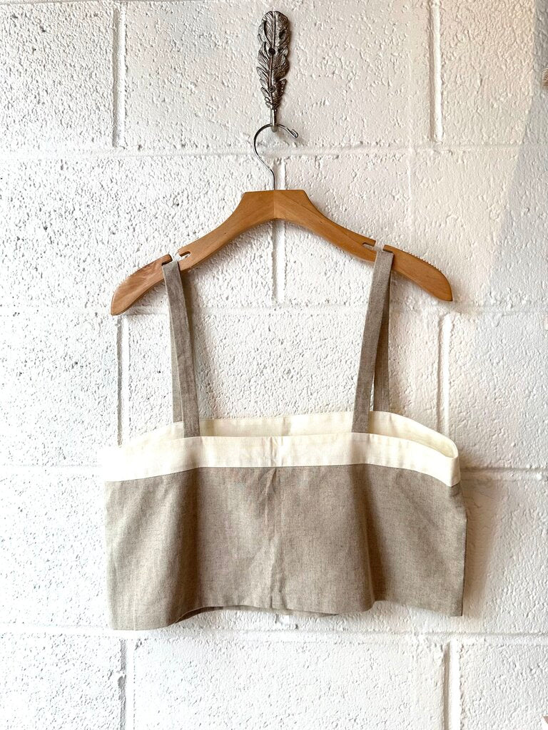 Harly Jae linen/cotton crop tank top