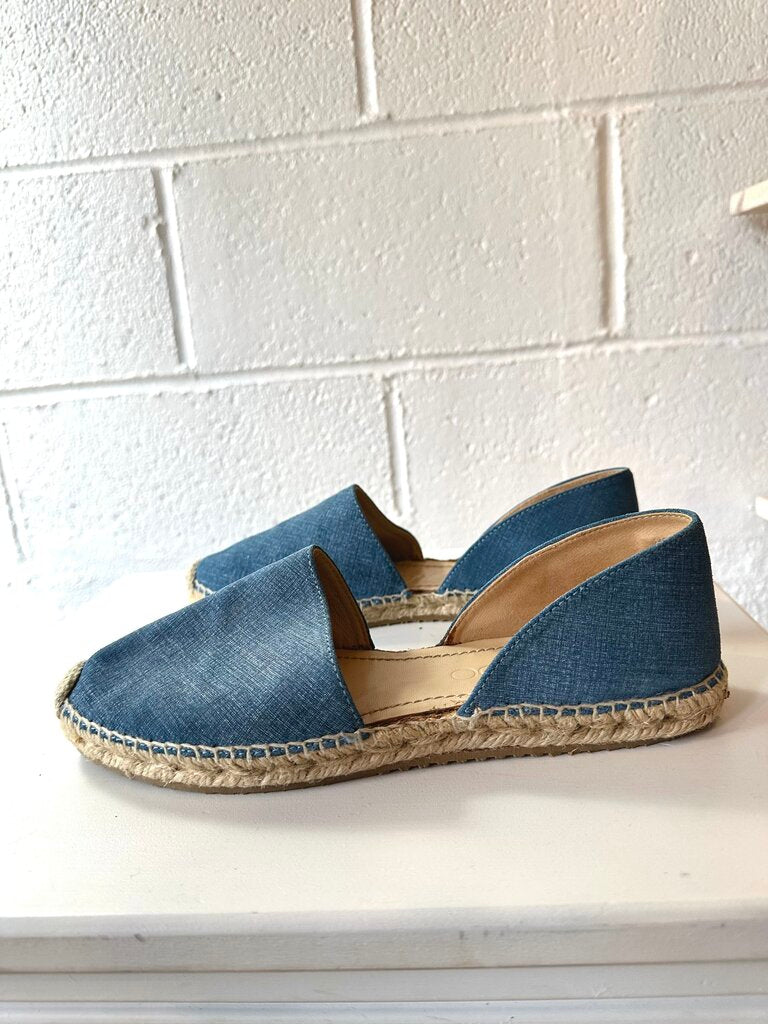 Jimmy Choo D'Orsay espadrilles (as is = visible glue)