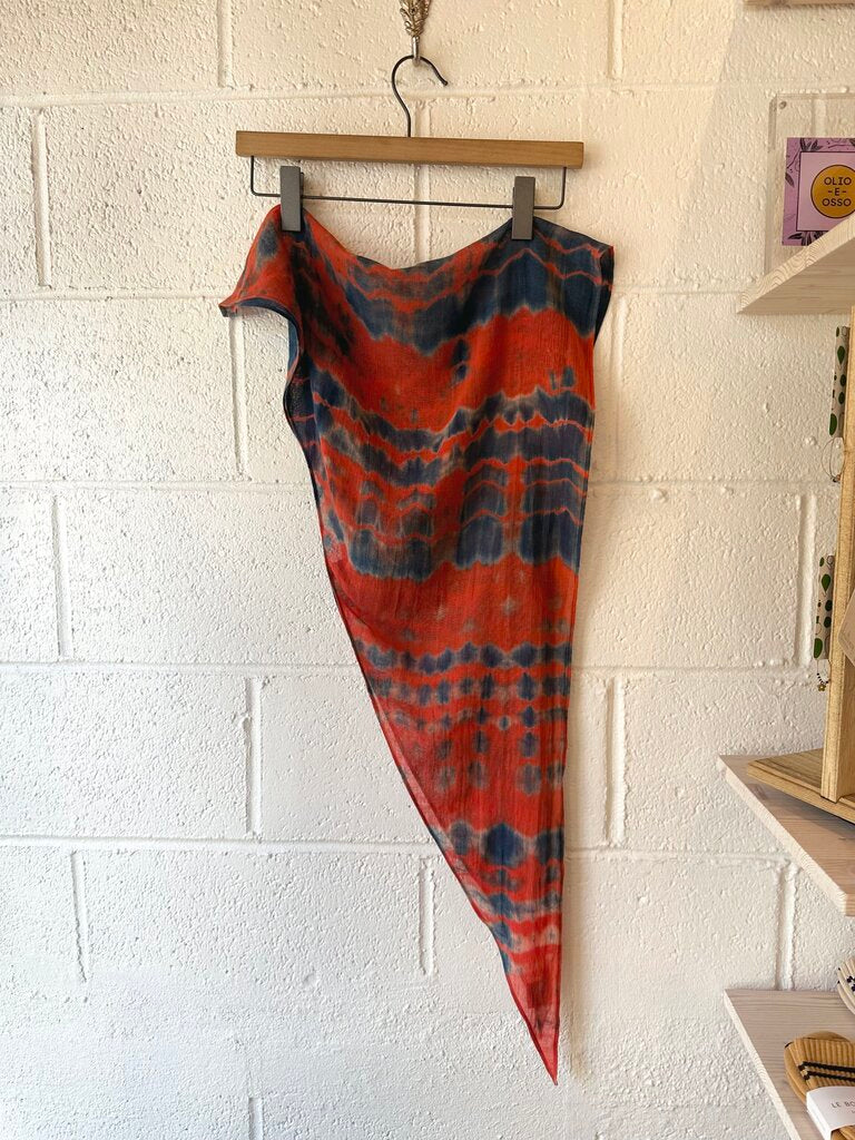 Eileen Fisher 100% cotton tie dye scarf