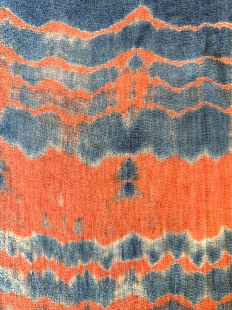 Eileen Fisher 100% cotton tie dye scarf