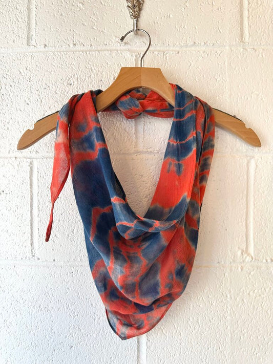 Eileen Fisher 100% cotton tie dye scarf
