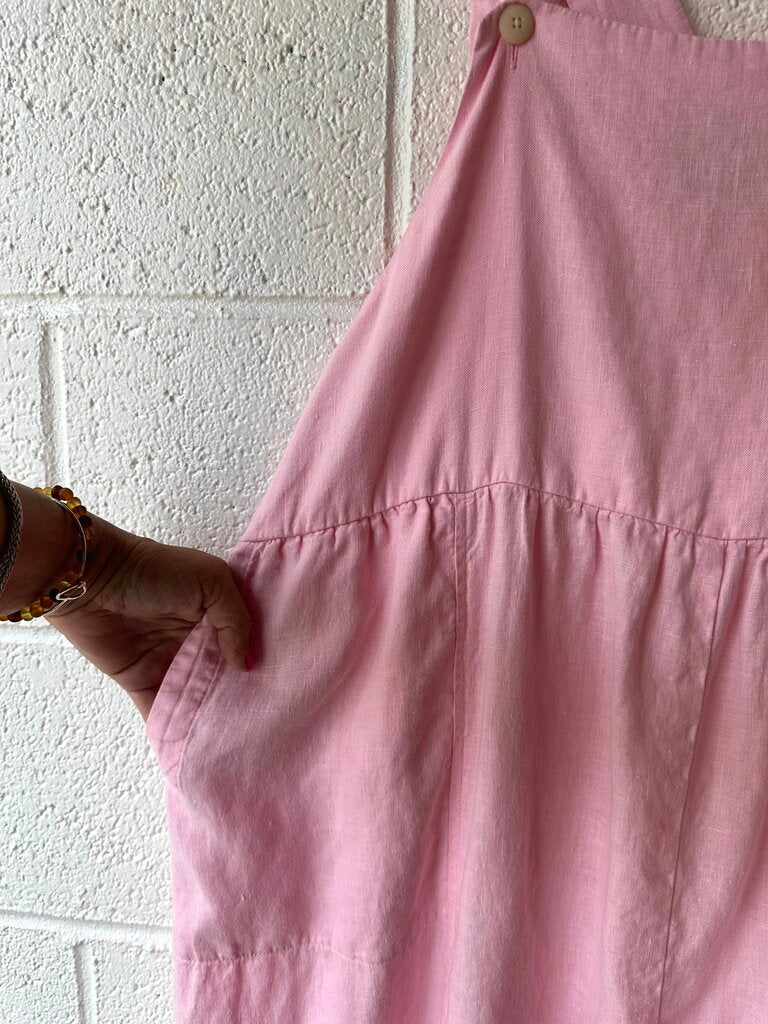 Ilana Kohn linen overalls (as-is= stains on cuffs)