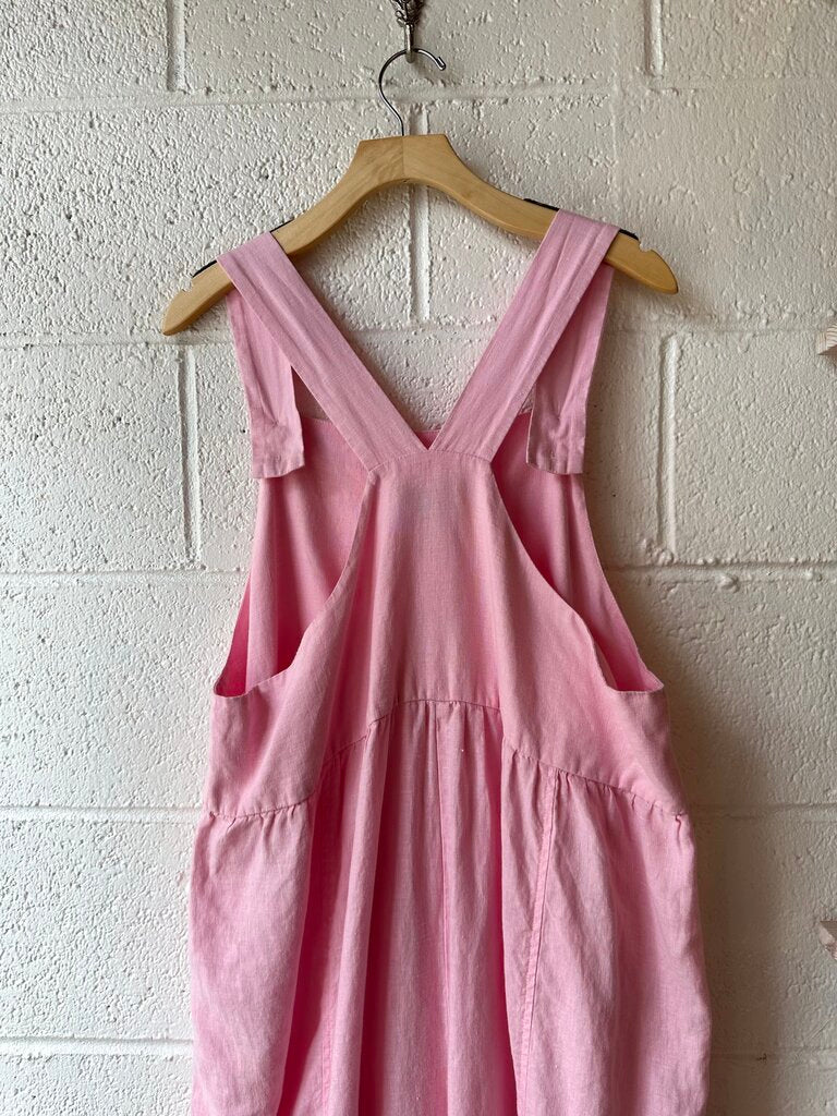 Ilana Kohn linen overalls (as-is= stains on cuffs)